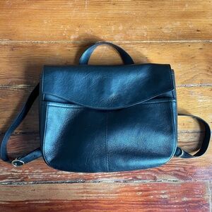 Cuyana black convertible laptop satchel bag 13”